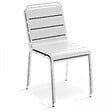 OVIALA - Chaise de jardin en métal blanc - Palavas - vignette