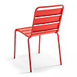 OVIALA - Chaise de jardin en métal rouge - Palavas - vignette