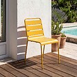 OVIALA - Chaise de jardin en métal jaune - Palavas - vignette