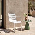 OVIALA - Fauteuil de jardin en métal blanc - Palavas - vignette