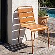 OVIALA - Chaise de jardin en métal caramel - Palavas - vignette