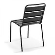 OVIALA - Chaise de jardin en métal gris anthracite - Palavas - vignette