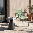 OVIALA - Fauteuil de jardin en métal vert cactus  - Palavas - vignette