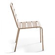OVIALA - Chaise de jardin en métal taupe - Palavas - vignette