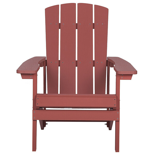 BELIANI - Chaise de jardin ADIRONDACK Rouge - large