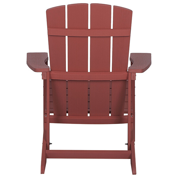 BELIANI - Chaise de jardin ADIRONDACK Rouge - large