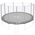 HAPPY GARDEN - Matelas de protection réversible pour trampoline Ø370cm PERTH - gris/rose - vignette