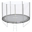 HAPPY GARDEN - Matelas de protection réversible pour trampoline Ø180cm CAIRNS - gris/rose - vignette