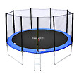 HAPPY GARDEN - Pack Premium Trampoline 370cm réversible bleu / vert PERTH + filet, échelle, bâche et kit d'ancrage - vignette