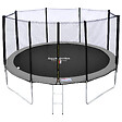 HAPPY GARDEN - Pack Premium Trampoline 430cm réversible gris / rose MELBOURNE + filet, échelle, bâche et kit d'ancrage - vignette
