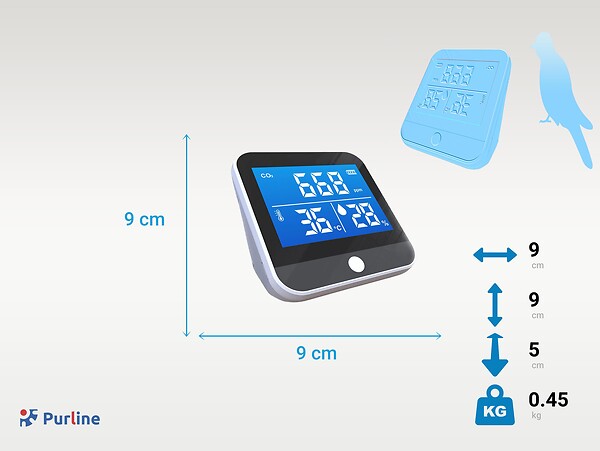 PURLINE - Station météo sans fil avec détecteur de CO2 - large