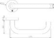 HERACLES - Béquille double XL sur rosace JADE bec de cane spécial PMR inox 1294 - HERACLES - B-INOX-02XL - vignette