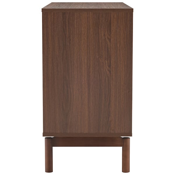 HAPPY GARDEN - Commode en bois foncé 3 tiroirs SARAH - large