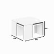 HABITAT ET JARDIN - Ensemble de tables basses en bois "Ortanca" - 60 x 60 x 37 cm - Blanc - vignette