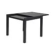HAPPY GARDEN - Salon de jardin LAMPEDUSA extensible en textilène gris 8 places - aluminium anthracite - vignette