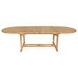HAPPY GARDEN - Salon de jardin en teck massif LOMBOK - table ovale extensible - 10 places - vignette