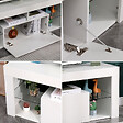 HAPPY GARDEN - Meuble TV 140cm blanc à LED DARYL - vignette