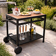 HAPPY GARDEN - Desserte AVEIRO noire pour plancha - vignette