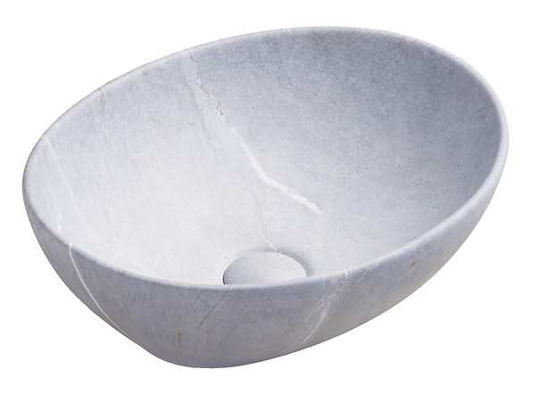 ONDEE - Vasque à poser HANA - Céramique Béton - Dim : 40,5 x 33 x 14 cm - large