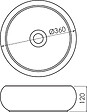ONDEE - Vasque ronde à poser SORA - Céramique - Noir mat - Dim : Ø36 x h.12 cm - vignette