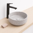 ONDEE - Vasque à poser ronde NAMI - Céramique Marbre gris - Dim : Ø34,6 x 11,4cm - vignette
