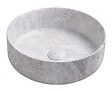 ONDEE - Vasque à poser ronde NAMI - Céramique Marbre gris - Dim : Ø34,6 x 11,4cm - vignette