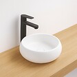 ONDEE - Vasque ronde à poser SORA - Céramique Blanche mat - Dim : Ø36 x h.12 cm - vignette