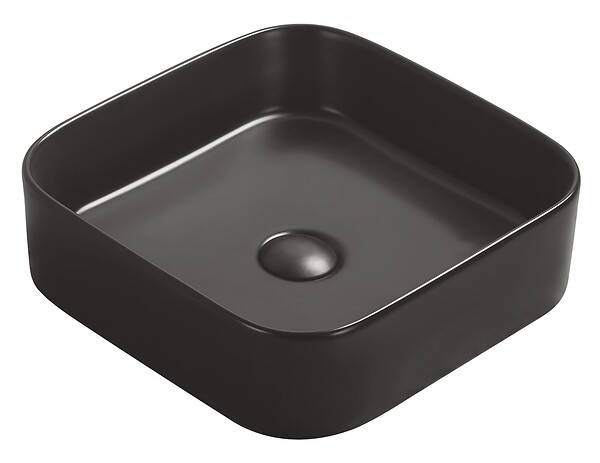 ONDEE - Vasque à poser carré LYS - Céramique Noir mat - Dim : 37 x 37 x 11 cm - large