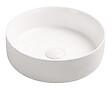 ONDEE - Vasque à poser ronde NAMI - Céramique blanche brillant - Dim : Ø34,6x11,4 cm - vignette