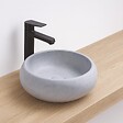 ONDEE - Vasque ronde à poser SORA - Céramique - Finition : Béton - Dim : Ø36 x h.12 cm - vignette
