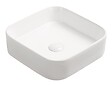 ONDEE - Vasque à poser carré LYS - Céramique blanche brillant - Dim : 37 x 37 x 11 cm - vignette