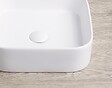 ONDEE - Vasque à poser carré LYS - Céramique blanche matte - Dim : 37 x 37 x 11 cm - vignette