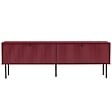 OVIALA - Meuble TV 2 portes en acier et MDF décor mélaminé 150 cm bordeaux - Romeo - vignette