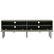 OVIALA - Meuble TV 2 portes en acier et MDF décor mélaminé 150 cm vert olive - Romeo - vignette