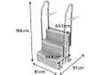 HABITAT ET JARDIN - Escalier simple de piscine "Nathan" - 3 marches - en plastique - vignette