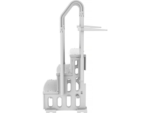 HABITAT ET JARDIN - Escalier simple de piscine "Nathan" - 3 marches - en plastique - large