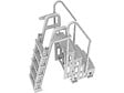 HABITAT ET JARDIN - Escalier double piscine "Mario" avec système de sécurité enfant - vignette