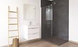 ONDEE - Receveur de douche NARA - Antidérapant Découpable 90x100 cm Résine - Gris - Bonde - vignette