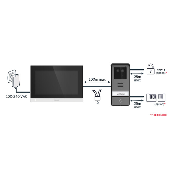 THOMSON - Visiophone filaire connecté à reconnaissance faciale Thomson Smart Face - Thomson - 512278 - large