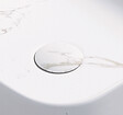 ONDEE - Bonde céramique clic-clac pour vasque - Finition Marbre Blanc - vignette