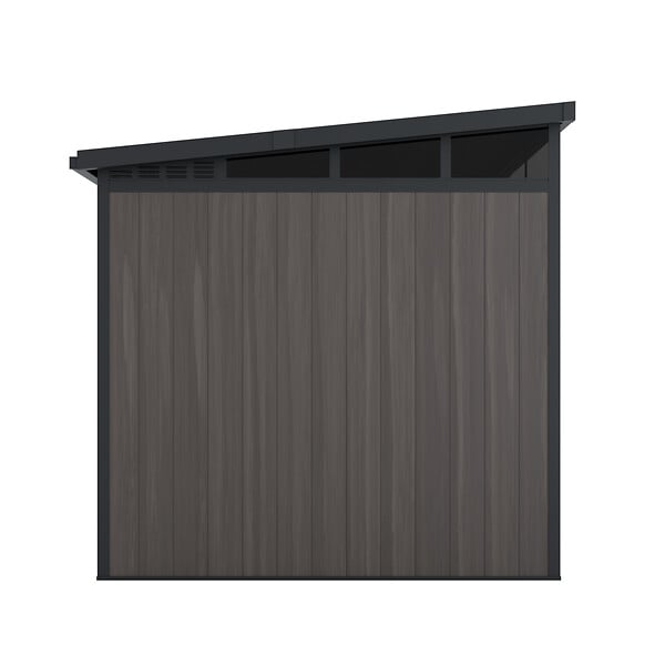 DIRECT-ABRIS - Abri de Jardin Bois Composite 7,5m2 Gris 363x223x227cm EVORA - Cabane a Outils - Local a Vélo - large