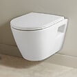 PLANETE BAIN - Cuvette WC suspendu sans bride semi carénée Samara, abattant slim frein de chute déclipsable - vignette