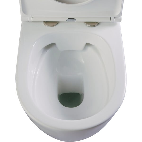 PLANETE BAIN - Cuvette WC suspendu sans bride semi carénée Samara, abattant slim frein de chute déclipsable - large