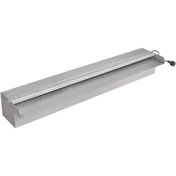 VIDAXL - Lame d'eau rectangulaire à LED 60 cm en acier inoxydable pour piscine - large