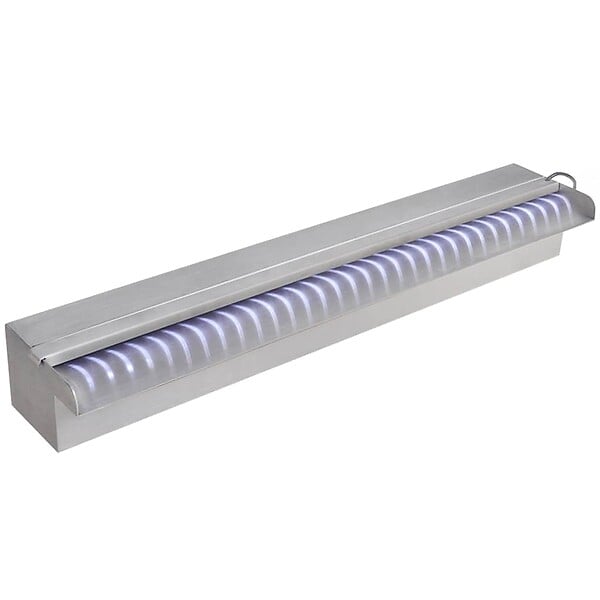 VIDAXL - Lame d'eau rectangulaire à LED 60 cm en acier inoxydable pour piscine - large