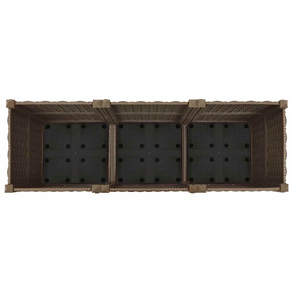 VIDAXL - vidaXL Lit surélevé 120x40x38 cm Polypropylène - large