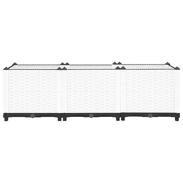 VIDAXL - vidaXL Lit surélevé 120x40x38 cm Polypropylène - large
