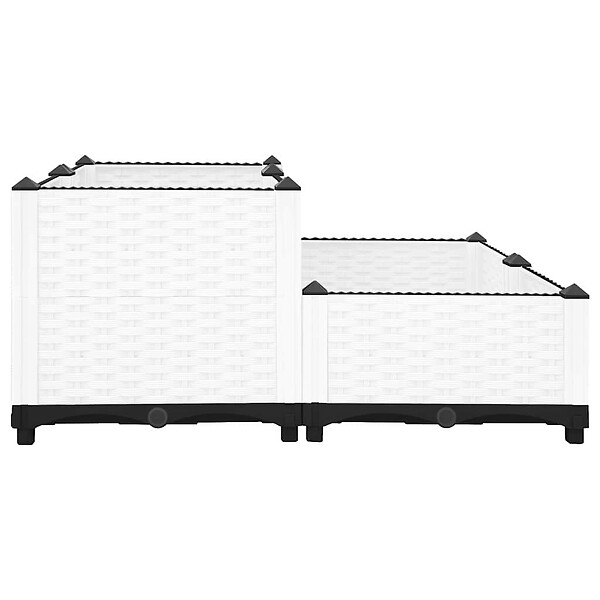 VIDAXL - vidaXL Lit surélevé 80x80x38 cm Polypropylène - large