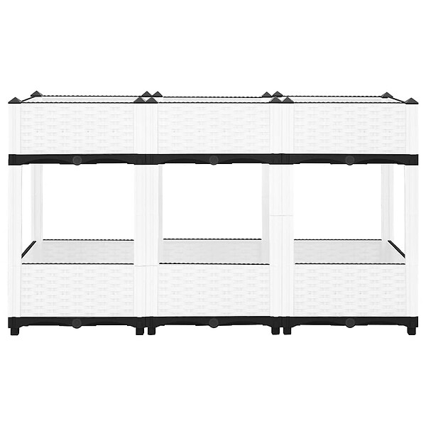 VIDAXL - vidaXL Lit surélevé 120x40x71 cm Polypropylène - large