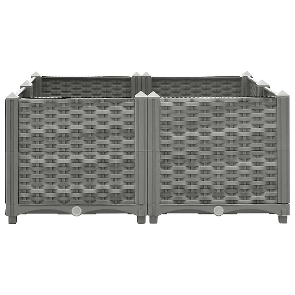 VIDAXL - vidaXL Lit surélevé 80x80x38 cm Polypropylène - large
